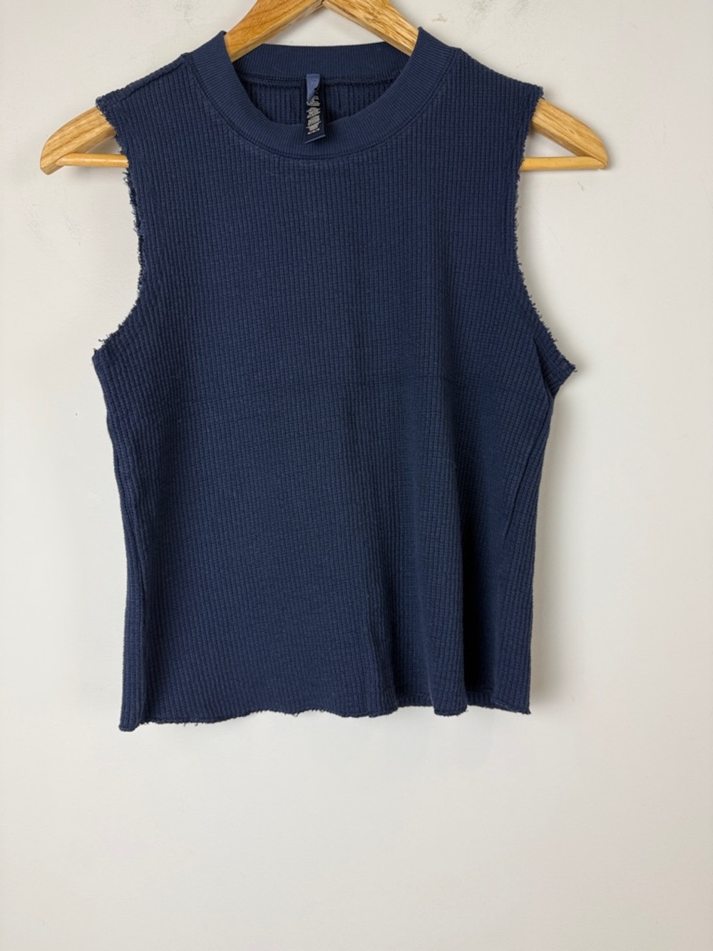 Skims Dark Blue Ribbed Muscle Tee Size Medium